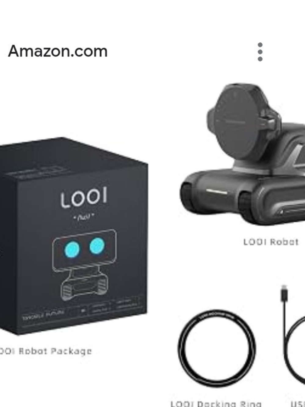 LOOI Robot VR Accessory - Black with Light Blue Accents